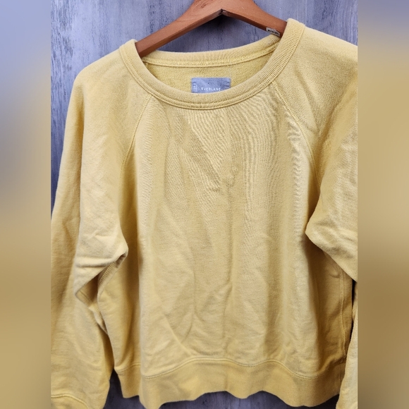 Everlane French Terry Crew Neck Sweatshirt in Yellow Size M - Picture 7 of 9